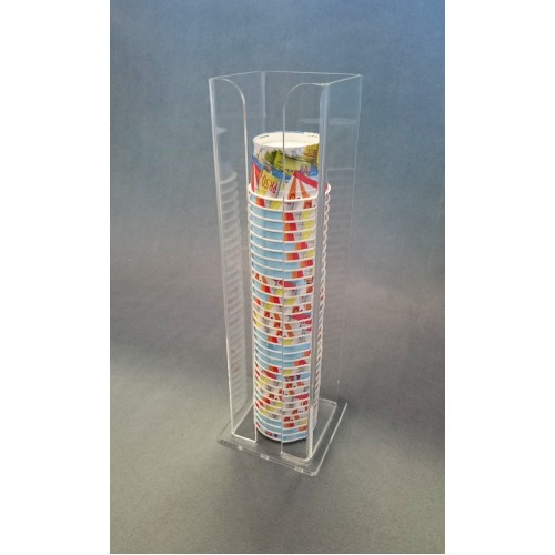 Espositore porta coppette gelato in Plexiglass 1 colonna